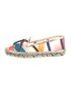 Christian Louboutin Colorblock Pattern Glitter Accents Espadrilles