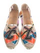 Christian Louboutin Colorblock Pattern Glitter Accents Espadrilles