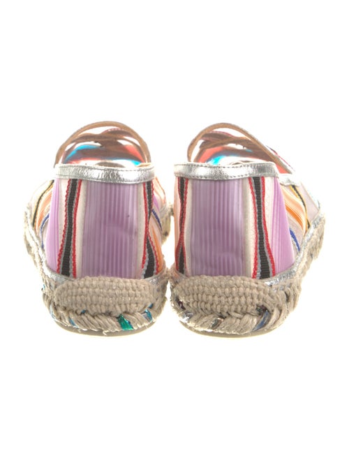 Christian Louboutin Colorblock Pattern Glitter Accents Espadrilles