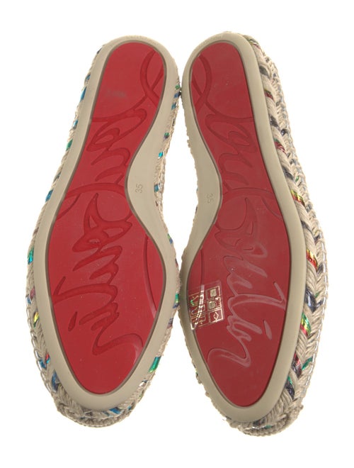 Christian Louboutin Colorblock Pattern Glitter Accents Espadrilles