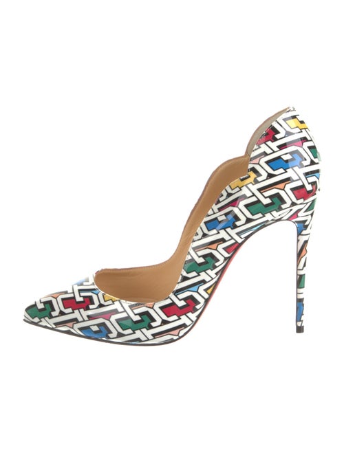 Christian Louboutin Patent Leather Printed Pumps