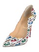 Christian Louboutin Patent Leather Printed Pumps