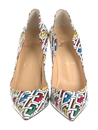 Christian Louboutin Patent Leather Printed Pumps