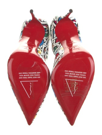 Christian Louboutin Patent Leather Printed Pumps