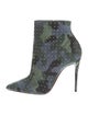 Christian Louboutin Suede Camouflage Print Boots