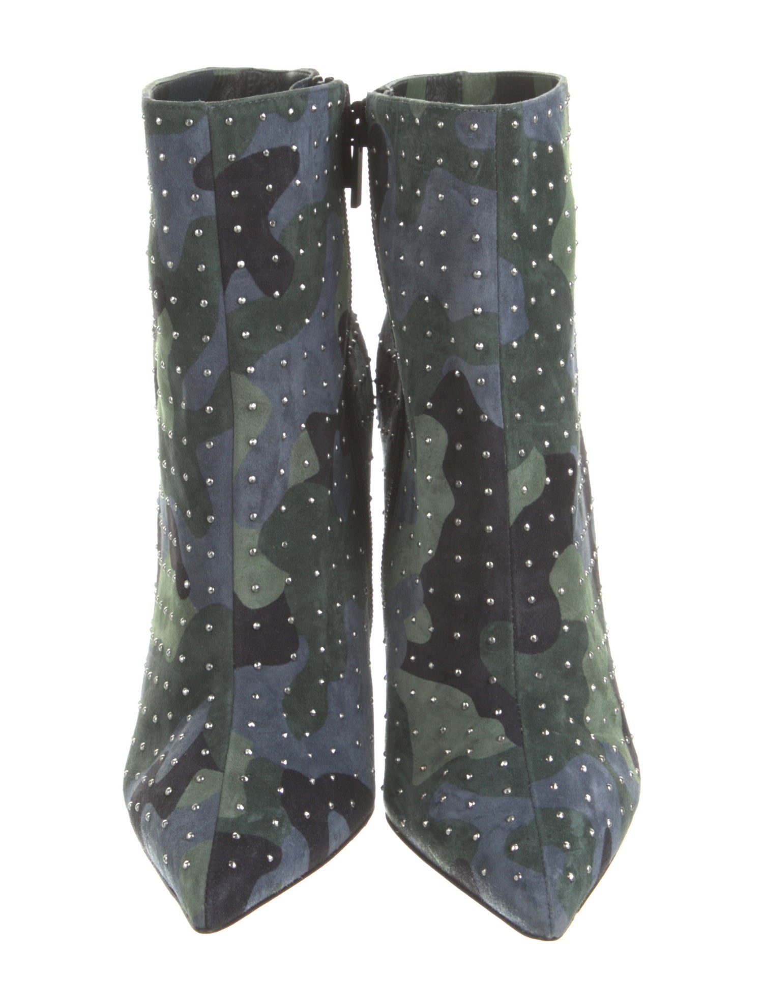 Christian Louboutin Suede Camouflage Print Boots
