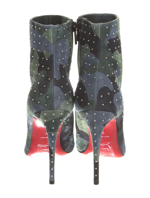 Christian Louboutin Suede Camouflage Print Boots