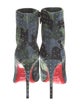 Christian Louboutin Suede Camouflage Print Boots