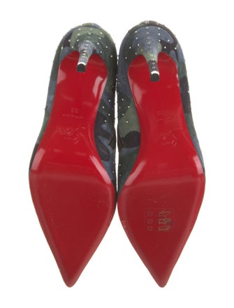 Christian Louboutin Suede Camouflage Print Boots