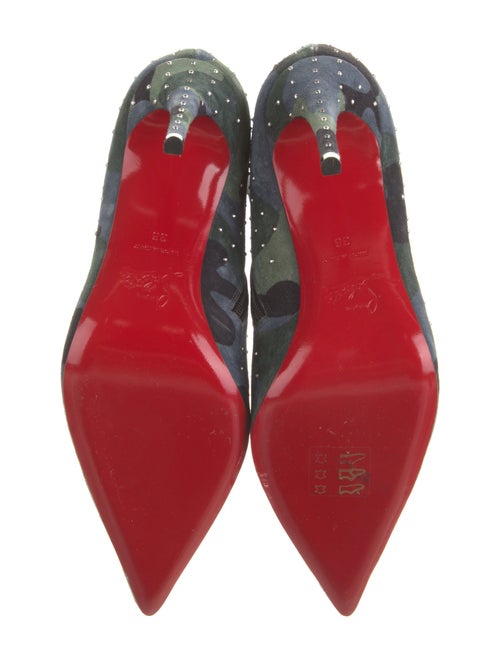 Christian Louboutin Suede Camouflage Print Boots