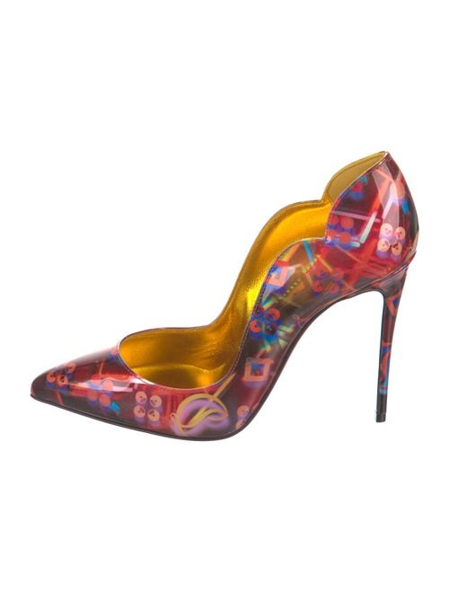 Christian Louboutin Patent Leather Printed Pumps