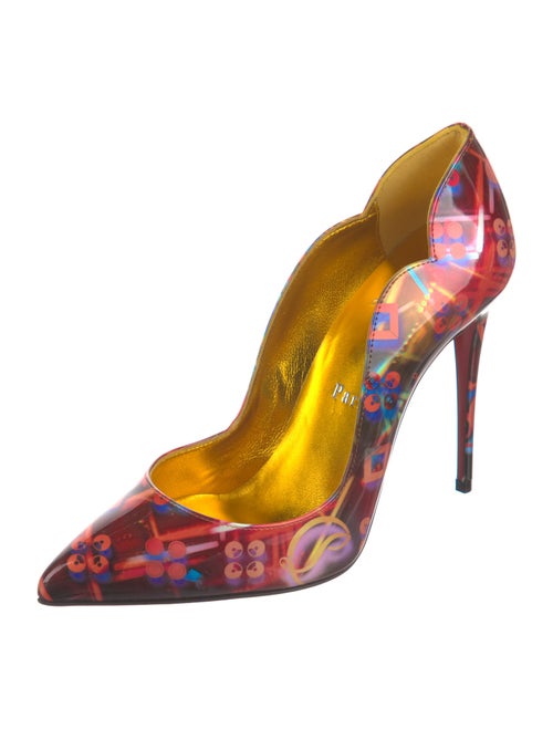 Christian Louboutin Patent Leather Printed Pumps