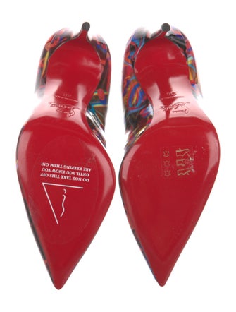 Christian Louboutin Patent Leather Printed Pumps