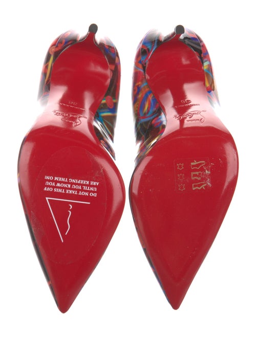 Christian Louboutin Patent Leather Printed Pumps