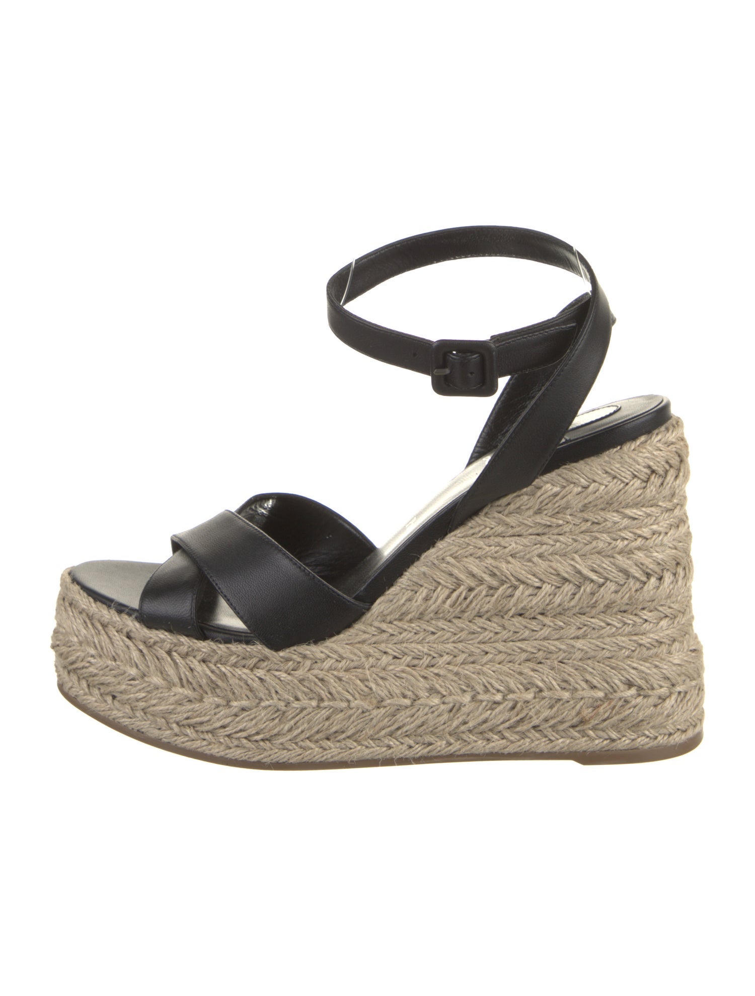 Christian Louboutin Leather Braided Accents Espadrilles