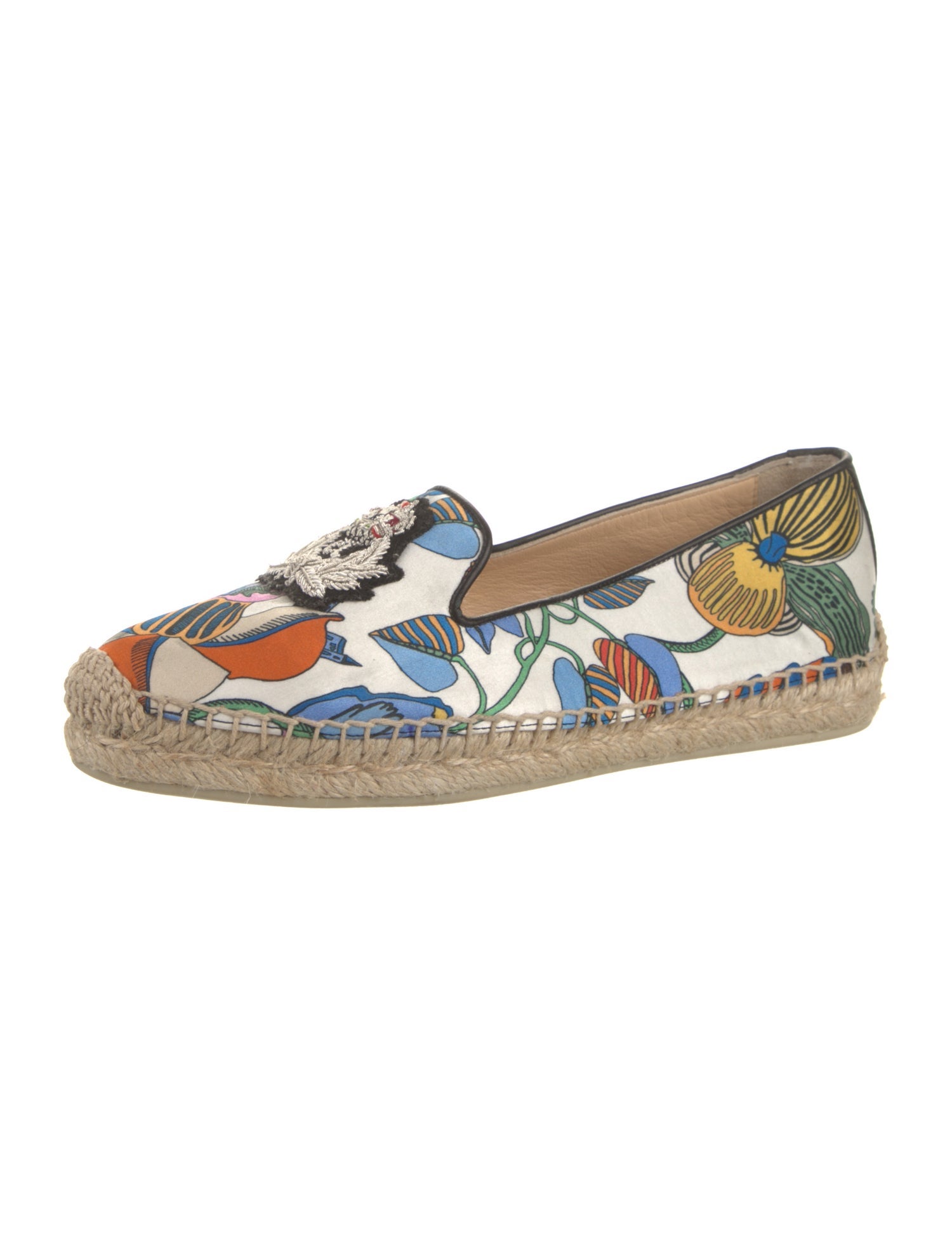 Christian Louboutin Satin Printed Espadrilles