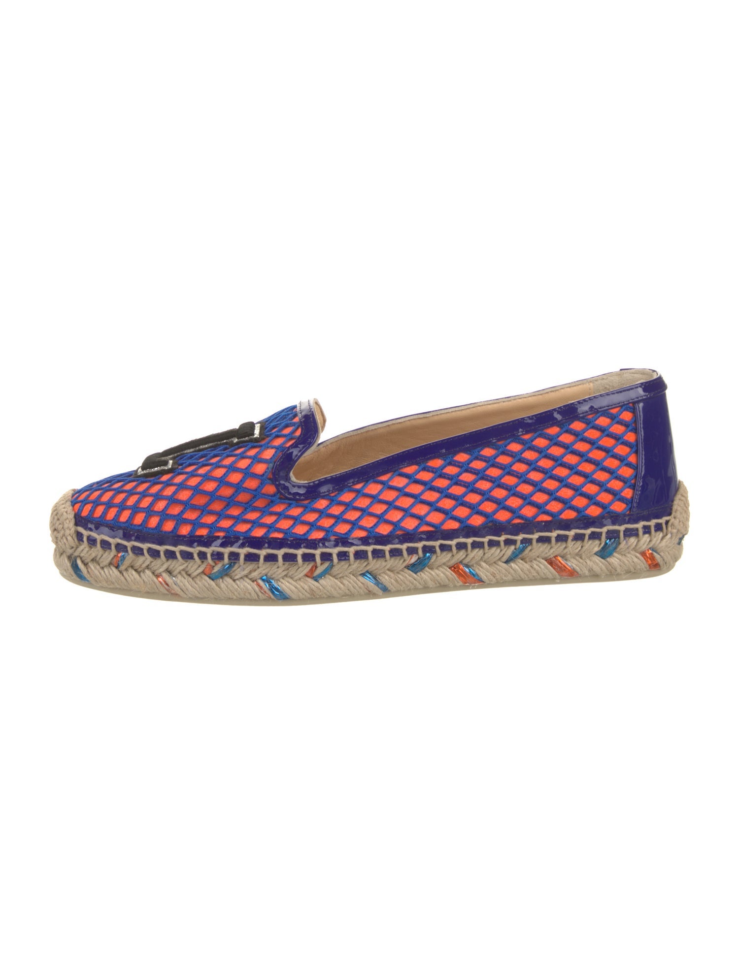 Christian Louboutin Printed Glitter Accents Espadrilles