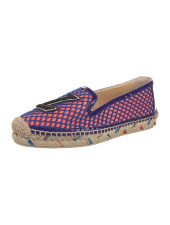 Christian Louboutin Printed Glitter Accents Espadrilles