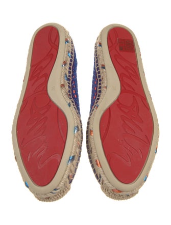 Christian Louboutin Printed Glitter Accents Espadrilles