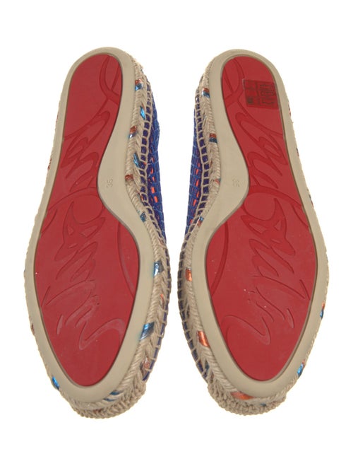 Christian Louboutin Printed Glitter Accents Espadrilles