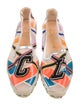 Christian Louboutin Printed Embroidered Accent Espadrilles
