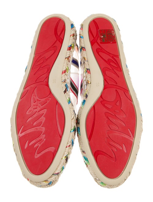 Christian Louboutin Printed Embroidered Accent Espadrilles