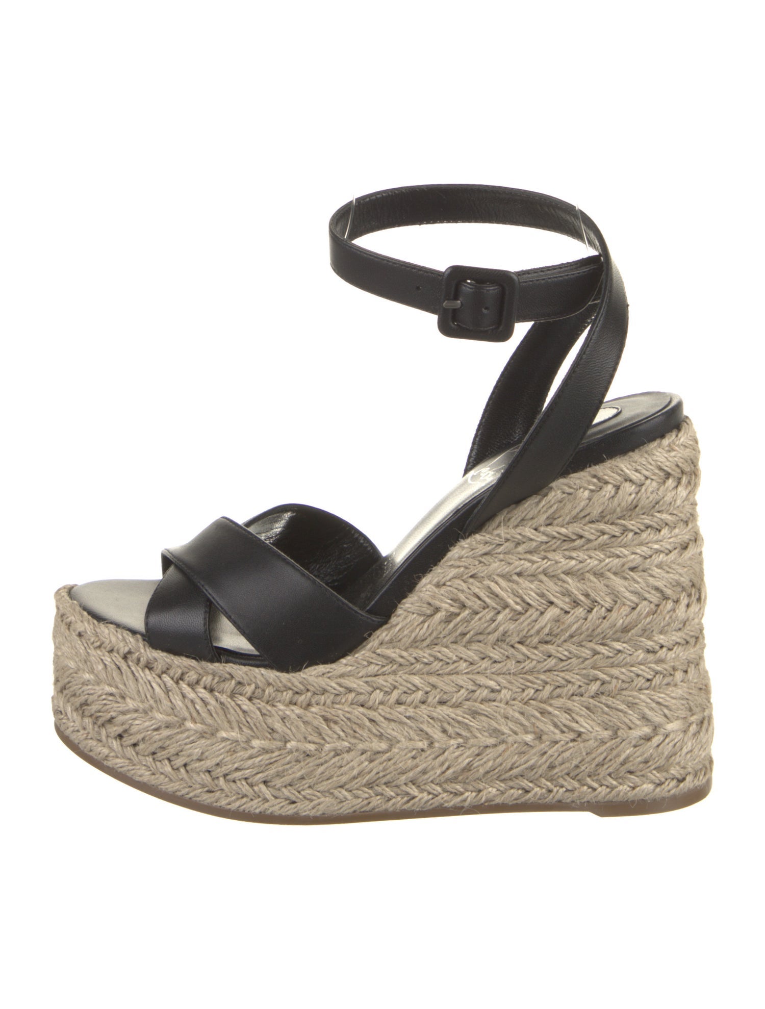 Christian Louboutin Leather Braided Accents Espadrilles
