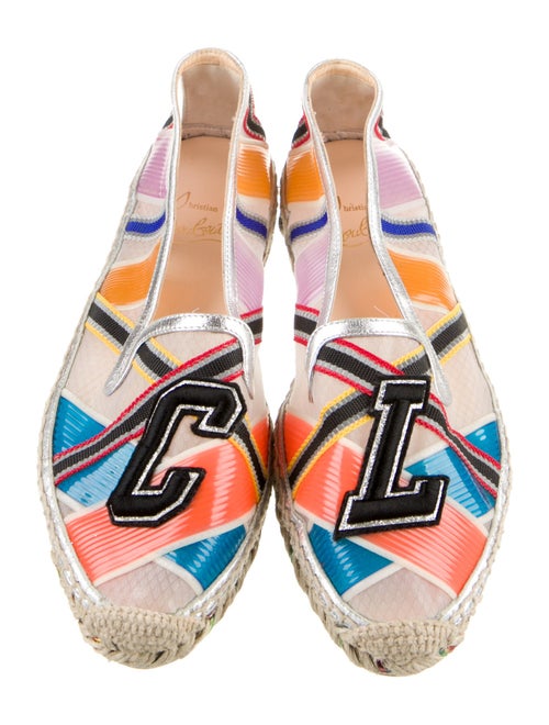 Christian Louboutin Printed Glitter Accents Espadrilles
