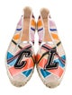 Christian Louboutin Printed Glitter Accents Espadrilles