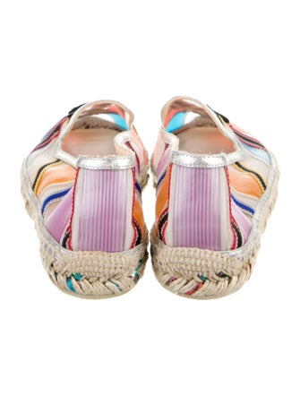 Christian Louboutin Printed Glitter Accents Espadrilles
