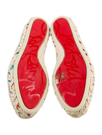 Christian Louboutin Printed Glitter Accents Espadrilles