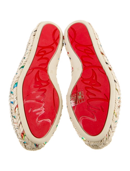 Christian Louboutin Printed Glitter Accents Espadrilles