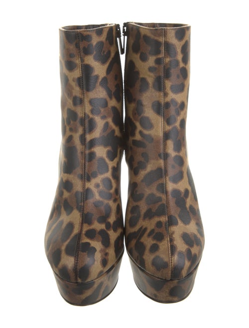 Christian Louboutin Leather Animal Print Boots