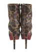 Christian Louboutin Leather Animal Print Boots