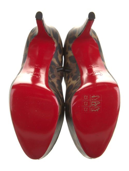 Christian Louboutin Leather Animal Print Boots