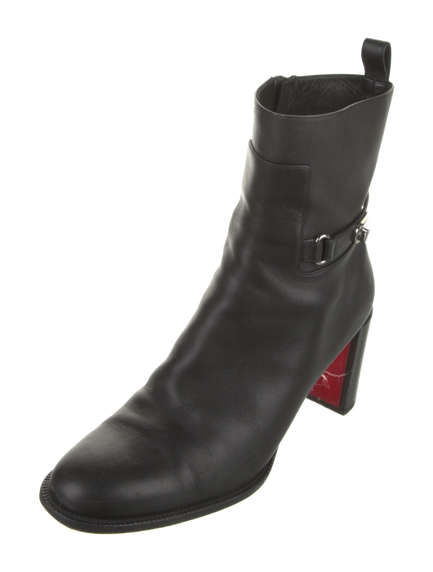 Christian Louboutin Spike Accents Leather Boots