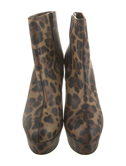 Christian Louboutin Leather Animal Print Boots