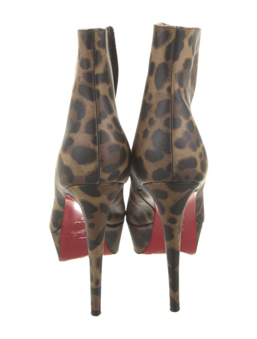 Christian Louboutin Leather Animal Print Boots