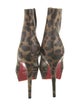 Christian Louboutin Leather Animal Print Boots