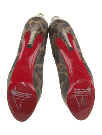 Christian Louboutin Leather Animal Print Boots
