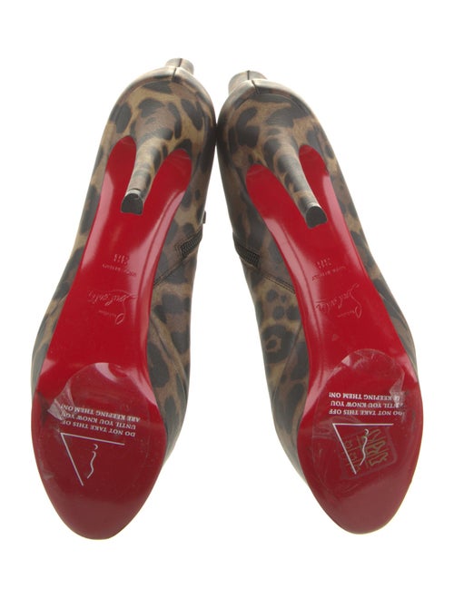 Christian Louboutin Leather Animal Print Boots