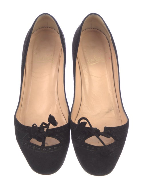 Christian Louboutin Suede Floral Print Pumps