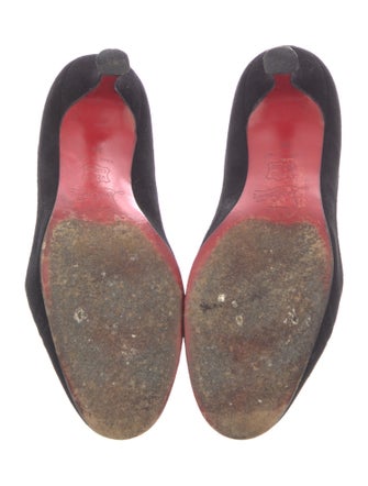 Christian Louboutin Suede Floral Print Pumps