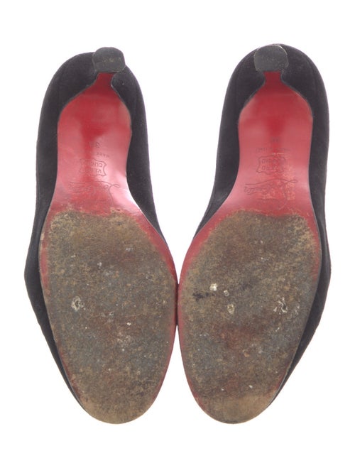 Christian Louboutin Suede Floral Print Pumps