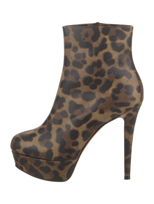Christian Louboutin Leather Animal Print Boots