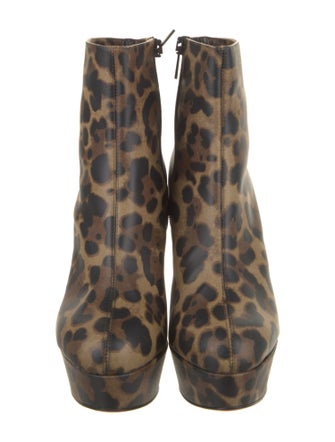 Christian Louboutin Leather Animal Print Boots
