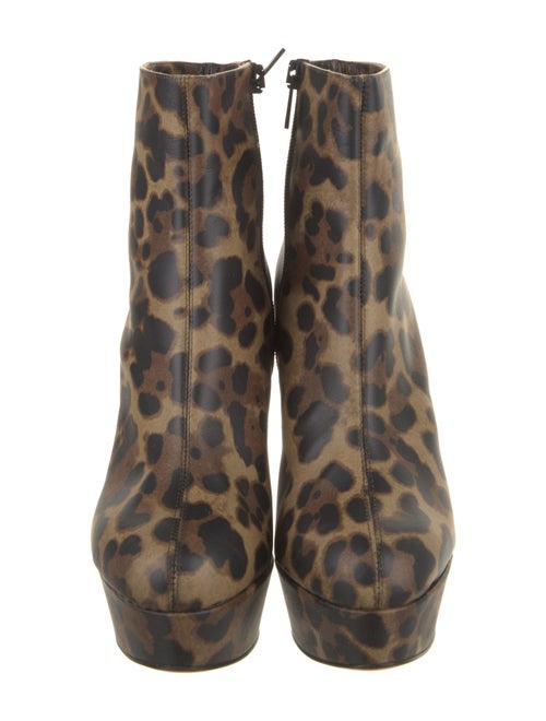 Christian Louboutin Leather Animal Print Boots