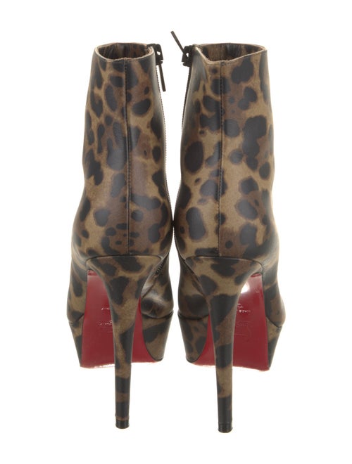 Christian Louboutin Leather Animal Print Boots