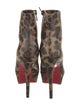 Christian Louboutin Leather Animal Print Boots