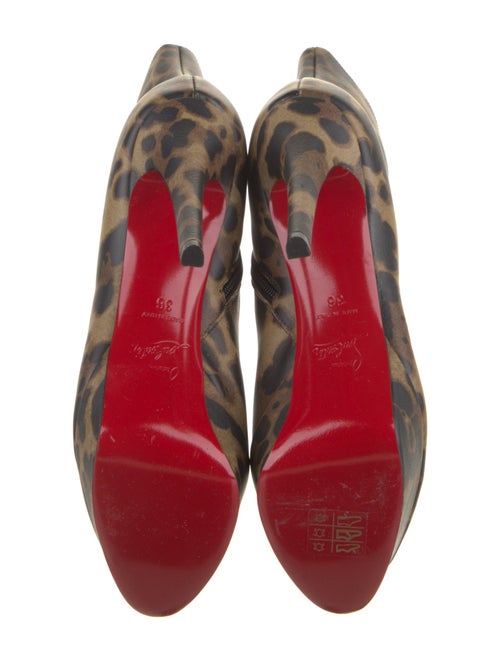 Christian Louboutin Leather Animal Print Boots